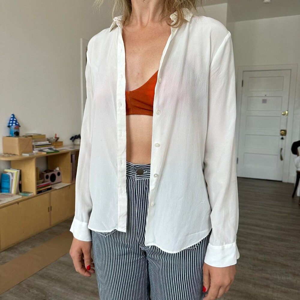 Everlane 100% Silk Button Down Shirt